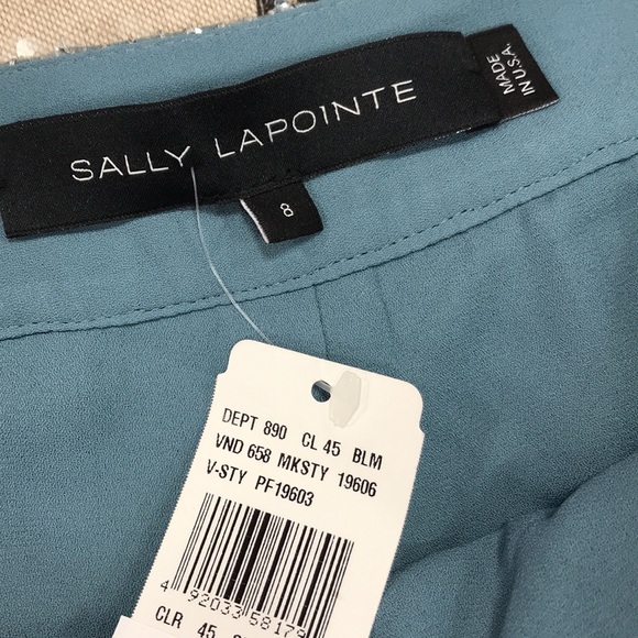 Sally LaPointe Sequin Viscose Belted WraP Skirt - Picture 7 of 10